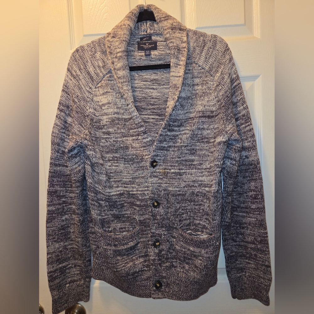 American Eagle Outfitters Black and White Knit Sweater